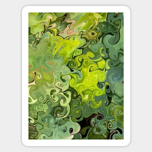 Green Swirl Sticker